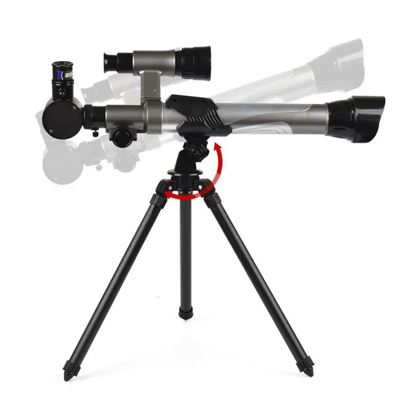 Telescopio Per Bambini Telescopi Rifrattore Con Apertura Da 50Mm Con Treppiede Monoculare Da Viaggio Portatile Per Guardare Lune Stelle Scienza Precoc