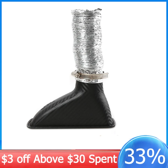 Carbon Fiber Look Car Front Bumper Turbo Air Intake Pipe Turbine Inlet