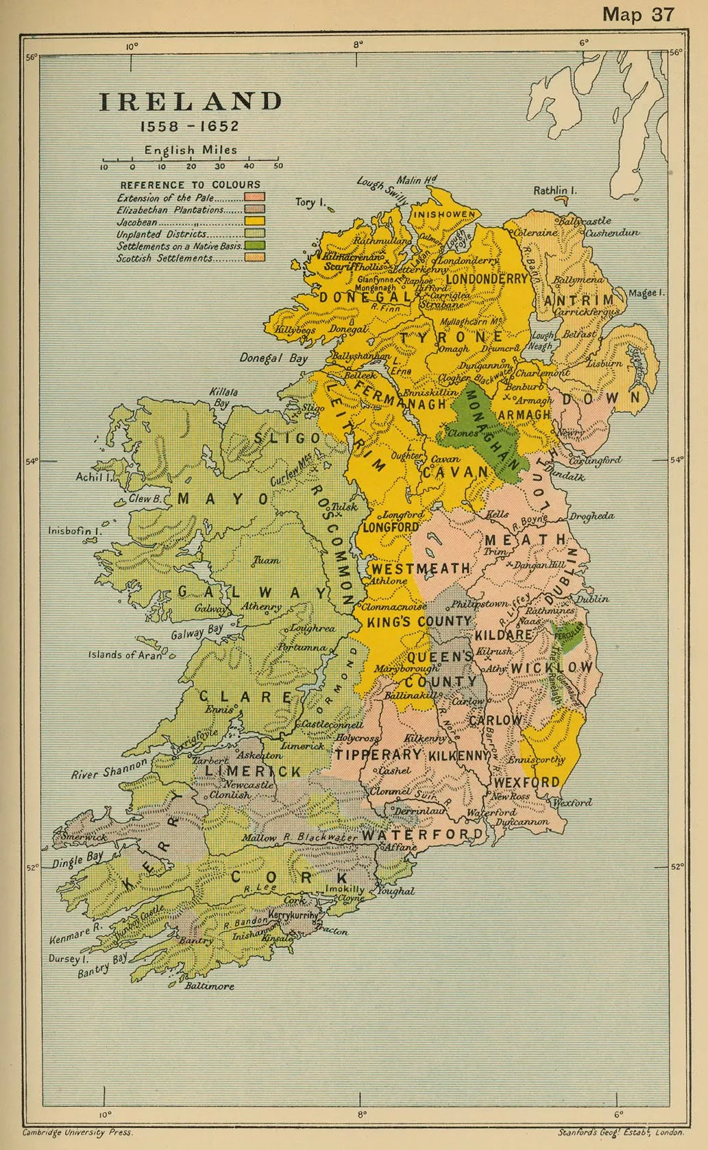 

Ireland Map Poster Canvas Painting Wall Art Prints Picture for Living Room Home Decor