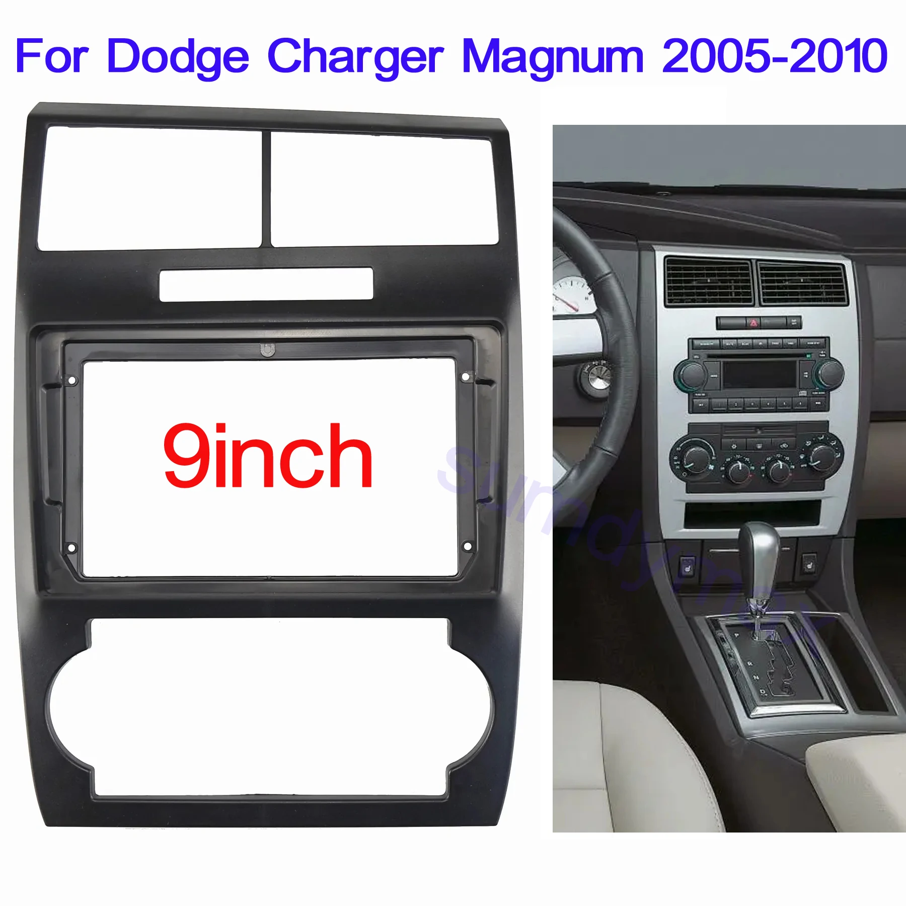 

9inch big screen 2 Din android Car Radio Fascia Frame For Dodge Charger Magnum 2005-2010 car panel Trim Dashboard Panel Kit