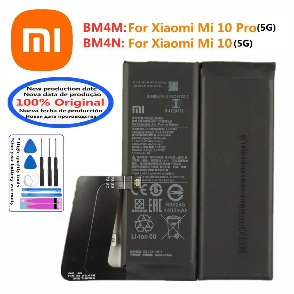 

Новый оригинальный аккумулятор BM4M BM4N Xiao mi для Xiaomi Mi 10 / Mi10 Mi 10 Pro 10 Pro