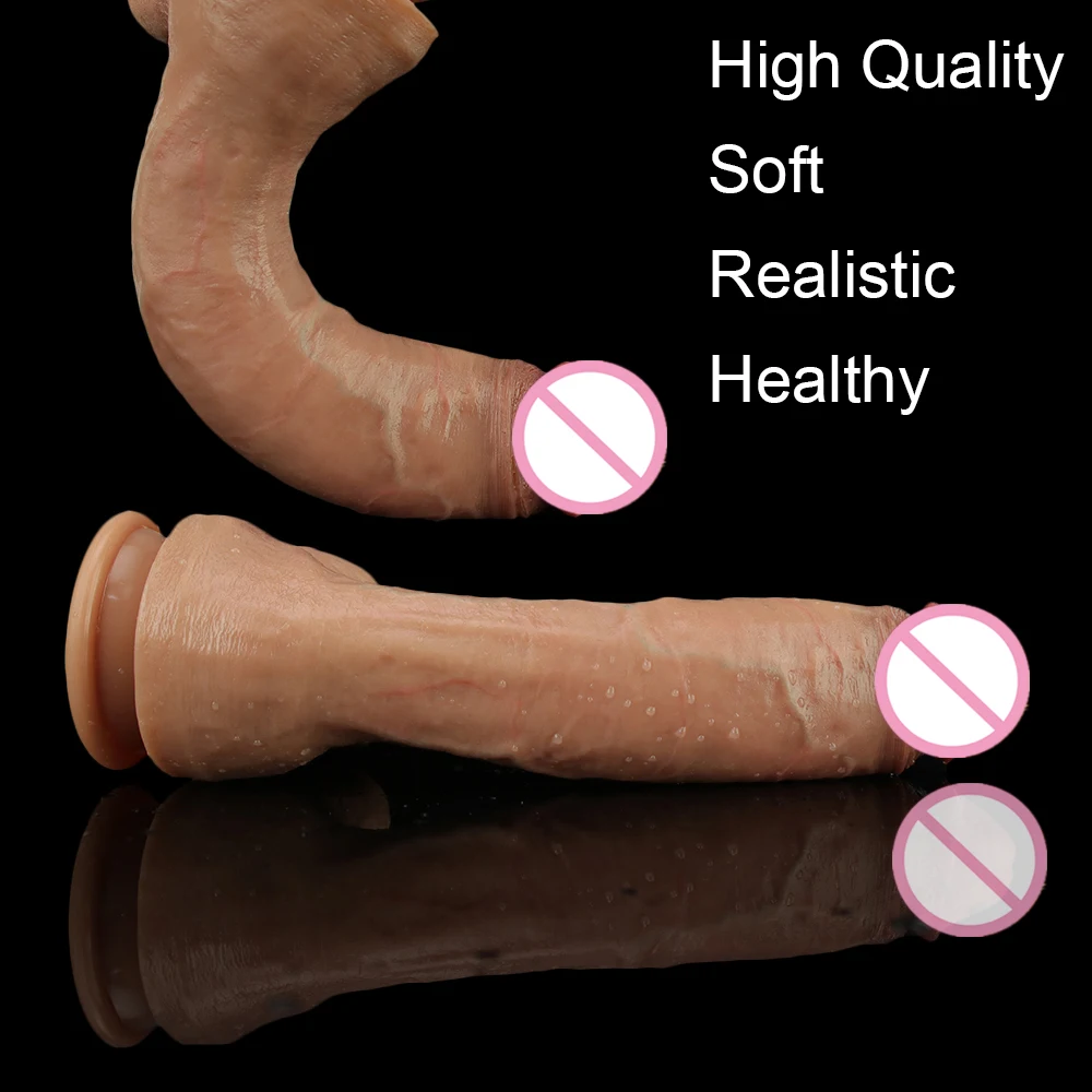 Skin Feeling Realistic Dildo Soft Silicone Gag Big Penis With Suction Cup Sex Toys Female Strapon Masturbators For Women And Man sex toys