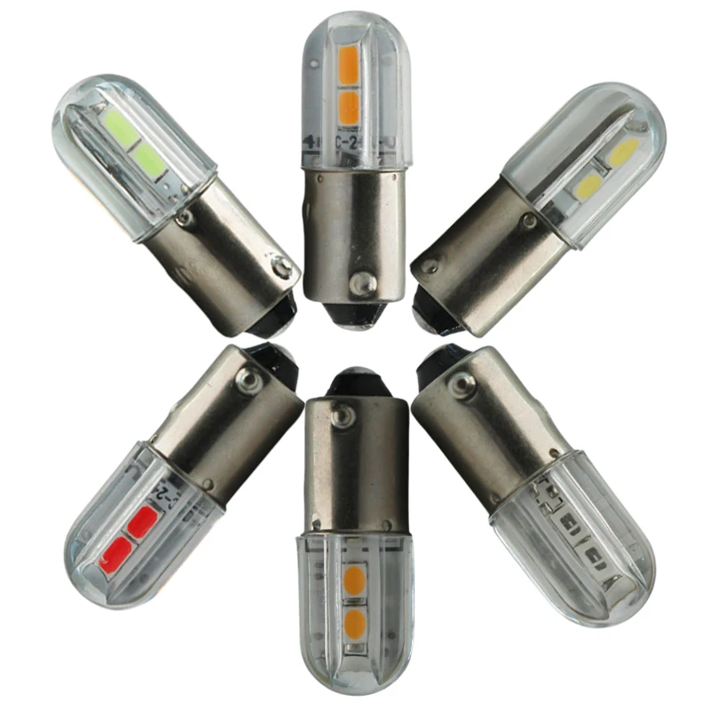 BA9S T4W Car Led Interior Bulb 6v 12v 24v 220v Mini Colorful 1W Auto Indicator Warning Light Signal Energy Saving Lamp 6 Volt - 6
