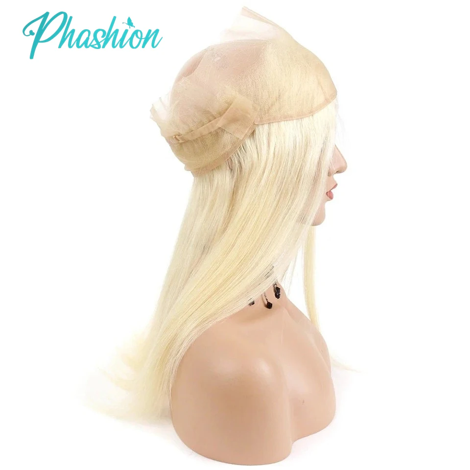 Phashion 360 Blonde Lace Frontal Only 613 Straight Body Wave Pre Plucked Swiss HD Transparent Full Front Human Hair On Sale