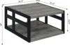 Monterey Square Coffee Table with Shelf, Weathered Gray/Black 3
