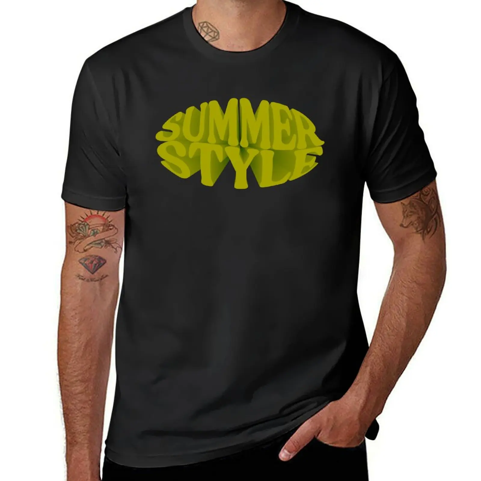 

3D SUMMER STYLE BULB YELLOW/LIME. SUMMER FASHION T-shirt Short sleeve tee Aesthetic clothing tshirts for men