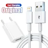 الأصلي الاتحاد الأوروبي شاحن كابل يو اس بي آيفون X XR XS 7 8 14 زائد 11 12 13 برو ماكس شحن سريع الحبل 1 متر 2 متر 3 متر USB كابل شحن البيانات