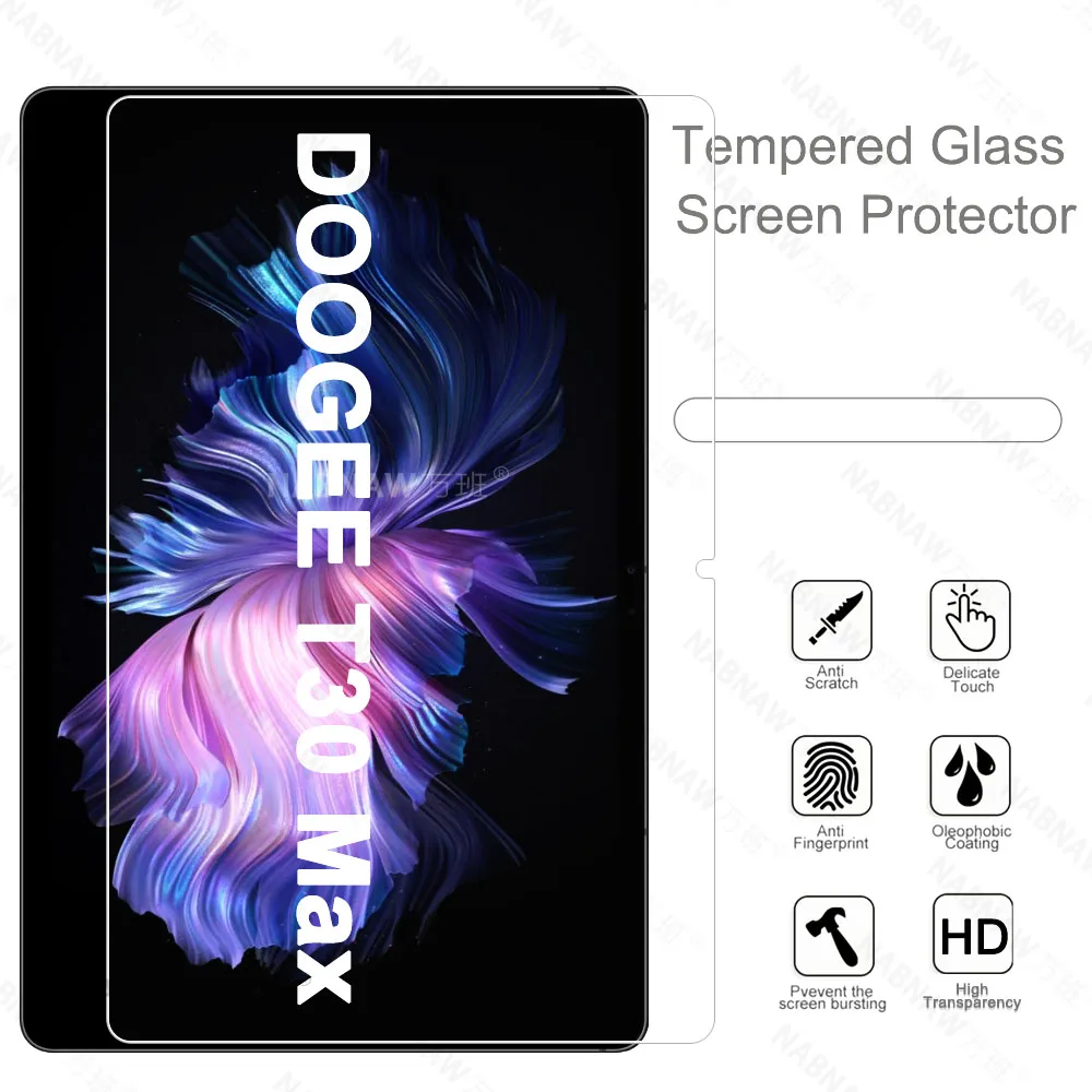 Protetor de Tela hd à Prova de Riscos Vidro Temperado para Doogee T30 Max 12.4 Tablet de Revestimento a Óleo Película Protetora Unidades - Imagem 6