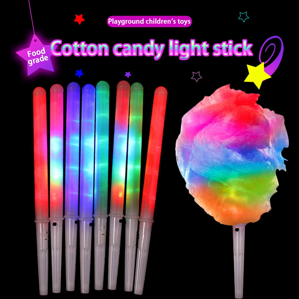 

Cotton Candy Cones Colorful Glowing Cotton Candy Stick Luminous Cotton Candy Cone for Children Party Photo Props