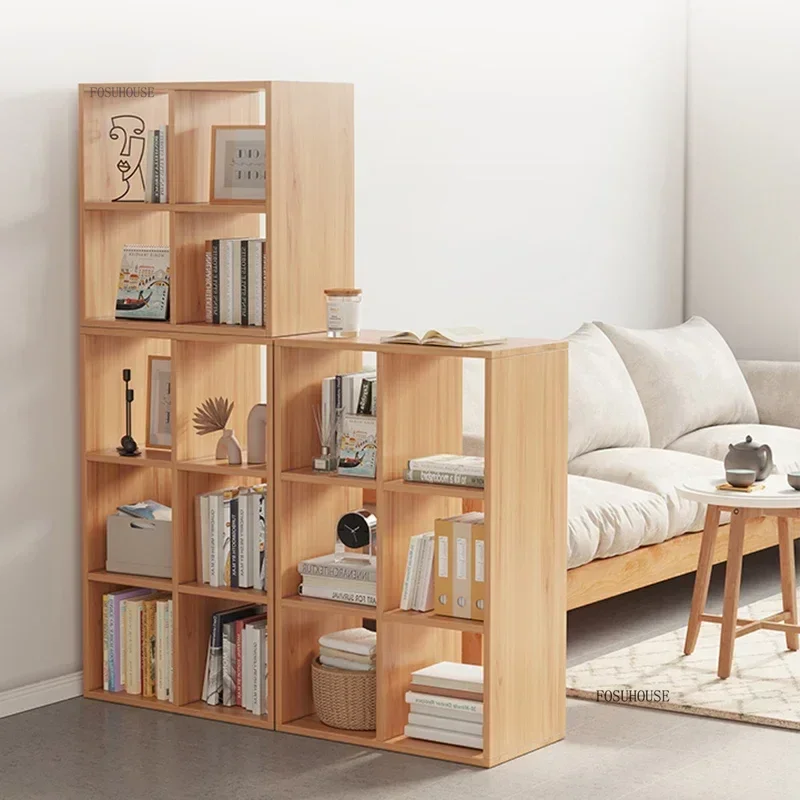Children's Bookcases Floor Bookshelves Home Living Room Short Storage Cabinets Layered Rack Modern Library Children's Bookcase Z