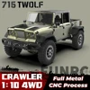 In Stock TWOLF KIT TW-715 1/10 RC Off-road Vehicles 2Speed Transmission Full Metal CNC Control Crawler Car Sound Toys Model 2
