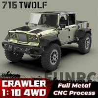 In Stock TWOLF KIT TW-715 1/10 RC Off-road Vehicles 2Speed Transmission Full Metal CNC Control Crawler Car Sound Toys Model 2