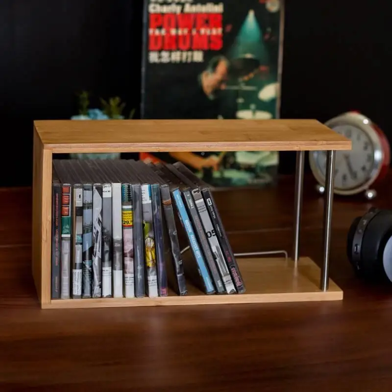 Shelf Organizer Cd Organizer Rack Luxury Portable Capacity Display Storage CD Rack Large Almacenamiento Cd Music Furnitures