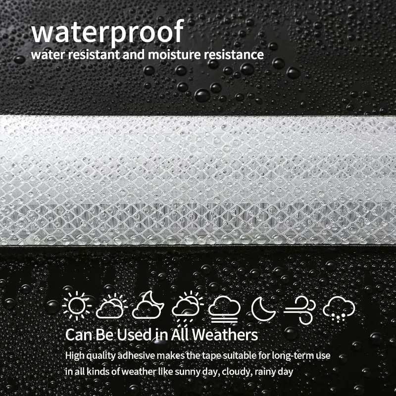 5CM×10CM 형광 반사 스티커, 야간 경고 테이프 교통 안전 충돌 경고 표시