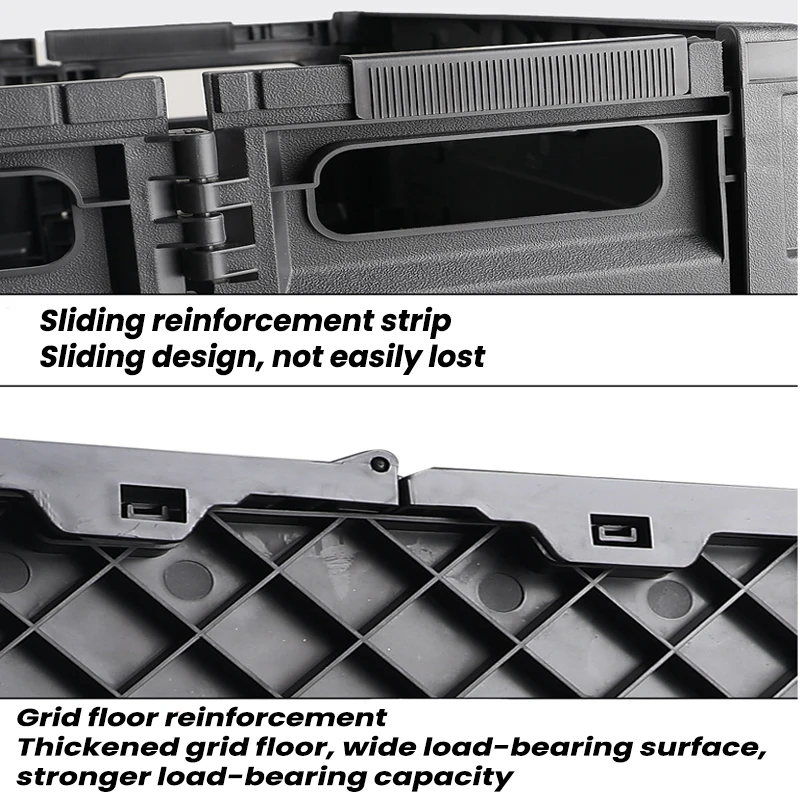 Foldable Utility Cart Luggage Trolley 50L Large Capacity with 360&deg;Rotate Noiseless Wheels Trolley Home Hand Pull Storage Box