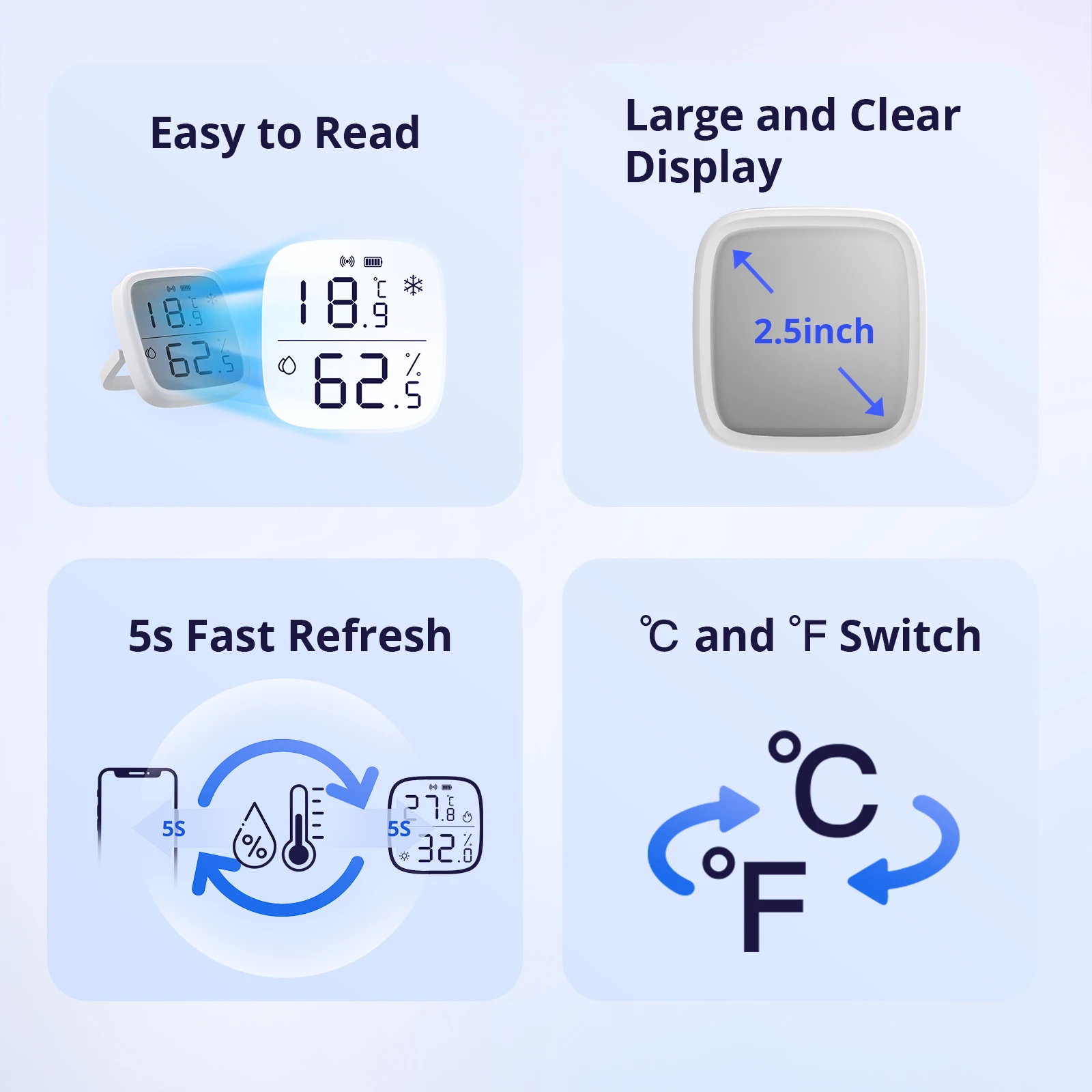 SONOFF SNZB-02D Zigbee Sensor LCD Screen 1-10PCS Smart Temperature Humidity Sensor ZigBee 3.0 Works ZBBrige-P Alexa Google Home smart temperature sensor temperature humidity meter