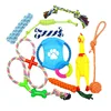 Durable Rubber Dog Toy Ball Chew Toy for Teething Puppies Interactive Noise ing Pet Supplies for Dogs Teeth inding
