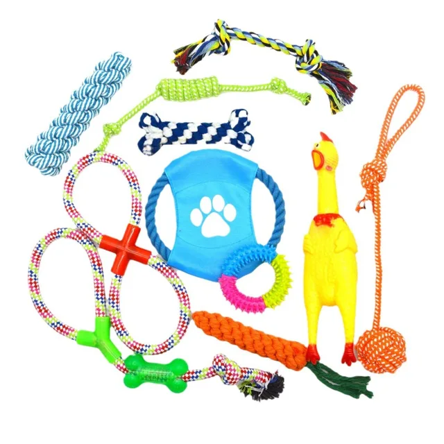 Durable Rubber Dog Toy Ball Chew Toy for Teething Puppies Interactive Noise ing Pet Supplies for Dogs Teeth inding