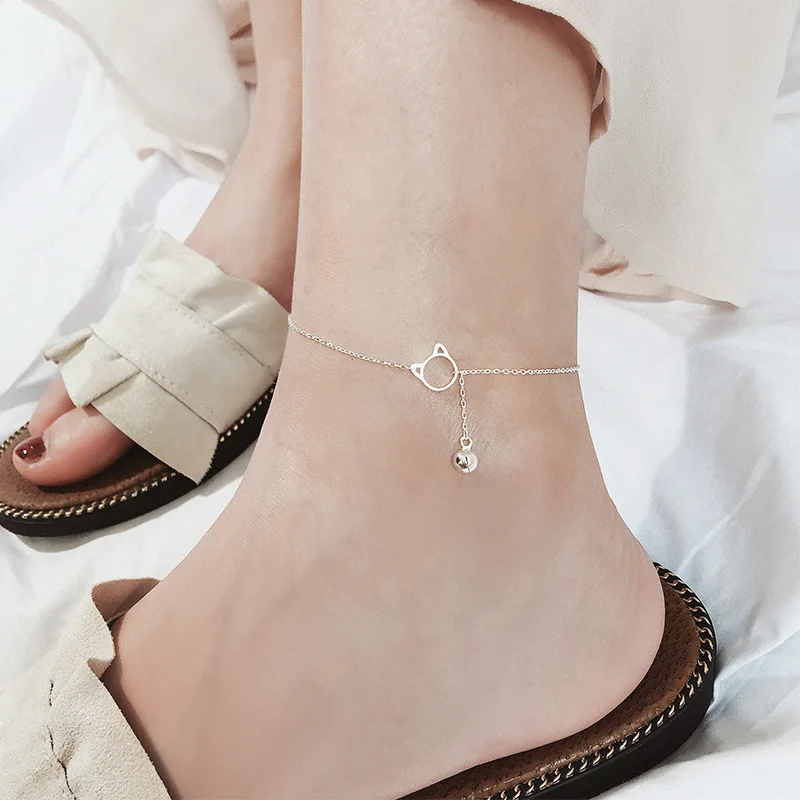 ✨ Tobillera De Acero Inoxidable Con Perla De Jade Teñido Verde Y Amarillo – Hecha En Francia