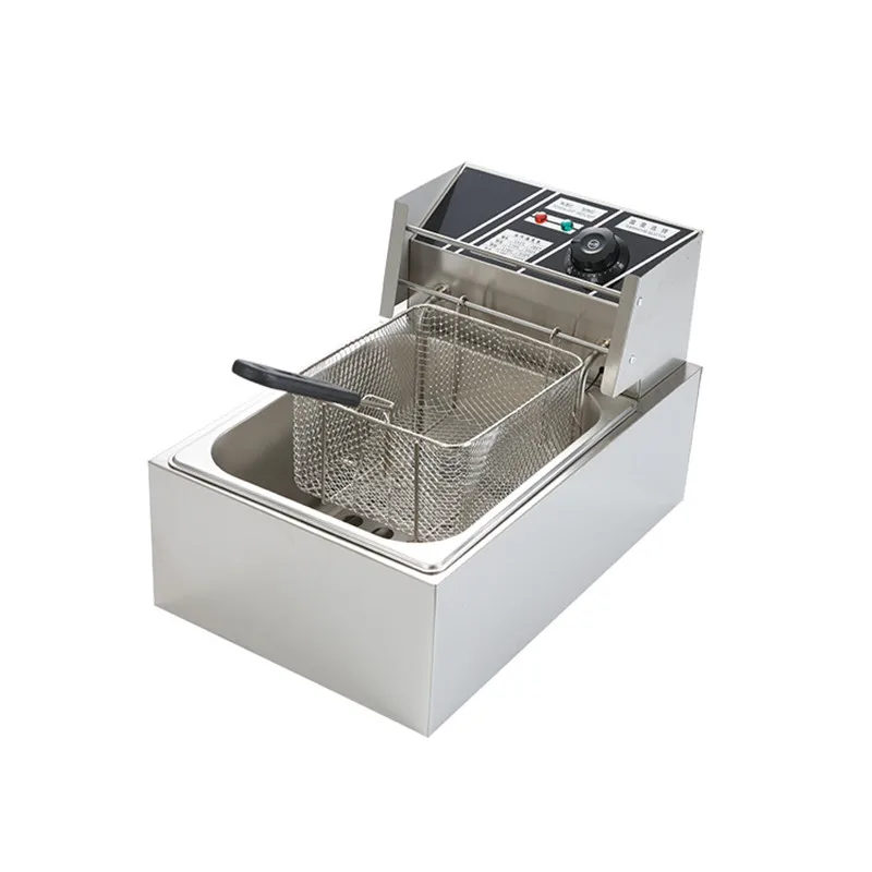 Commercial Desktop Stainless Steel Fryer, Western Kitchen French Fries Machine, Fried Chicken Frying Furnace And Electric Frying 5