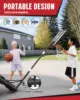 Kids Basketball Hoop 3.2-7.2FT Adjustable, Portable Poolside & Indoor Hoop with 29in Backboard, Enlarged Base