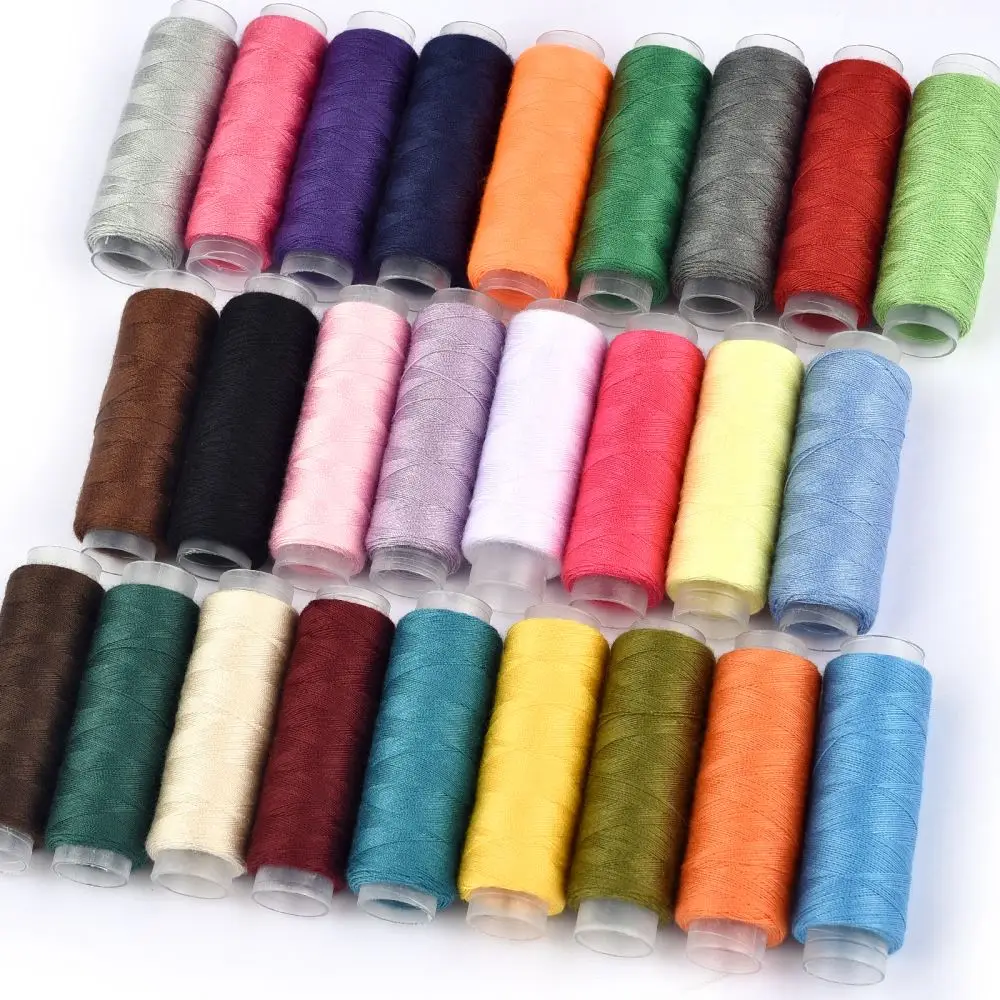 130 Meter/Roll Sewing Thread Polyester Yarn Thread Roll Sewing Machine Hand Embroidery Durable Thread Home Sewing Accessories