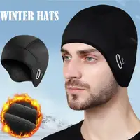 Winter Warm Fleece Skull Cap Helmet Liner Ski Cycling Bike Hat Men Motocycle Riding Hat Windproof Glasses Hole With MTB I9Q5 2