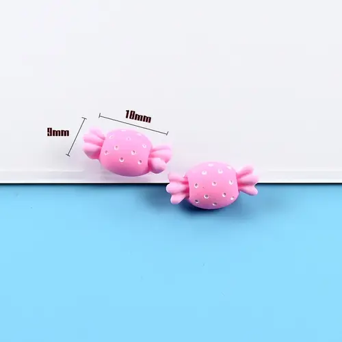 10Pcs Mini Cute Simulation Candy Biscuits Donuts Flat Back Resin Kawaii Fake Food Craft DIY Hair Accessories Phone Case Decor - Image 4