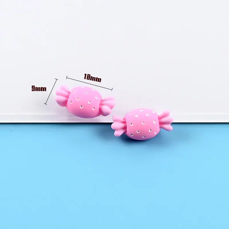 10Pcs Mini Cute Simulation Candy Biscuits Donuts Flat Back Resin Kawaii Fake Food Craft DIY Hair Accessories Phone Case Decor - Image 4