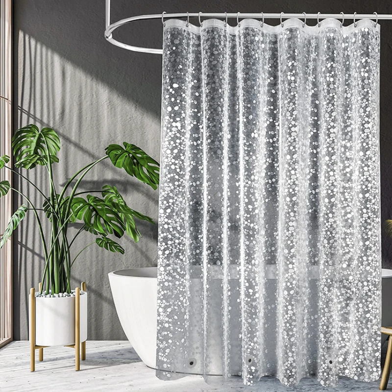 3D Cobblestone PEVA Shower Curtain Liner