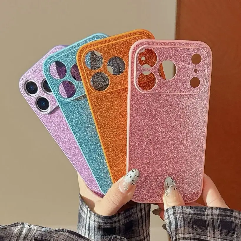 Luxury Starry Sky Glitter Phone Case - Shiny Solid Color Shockproof Cover
