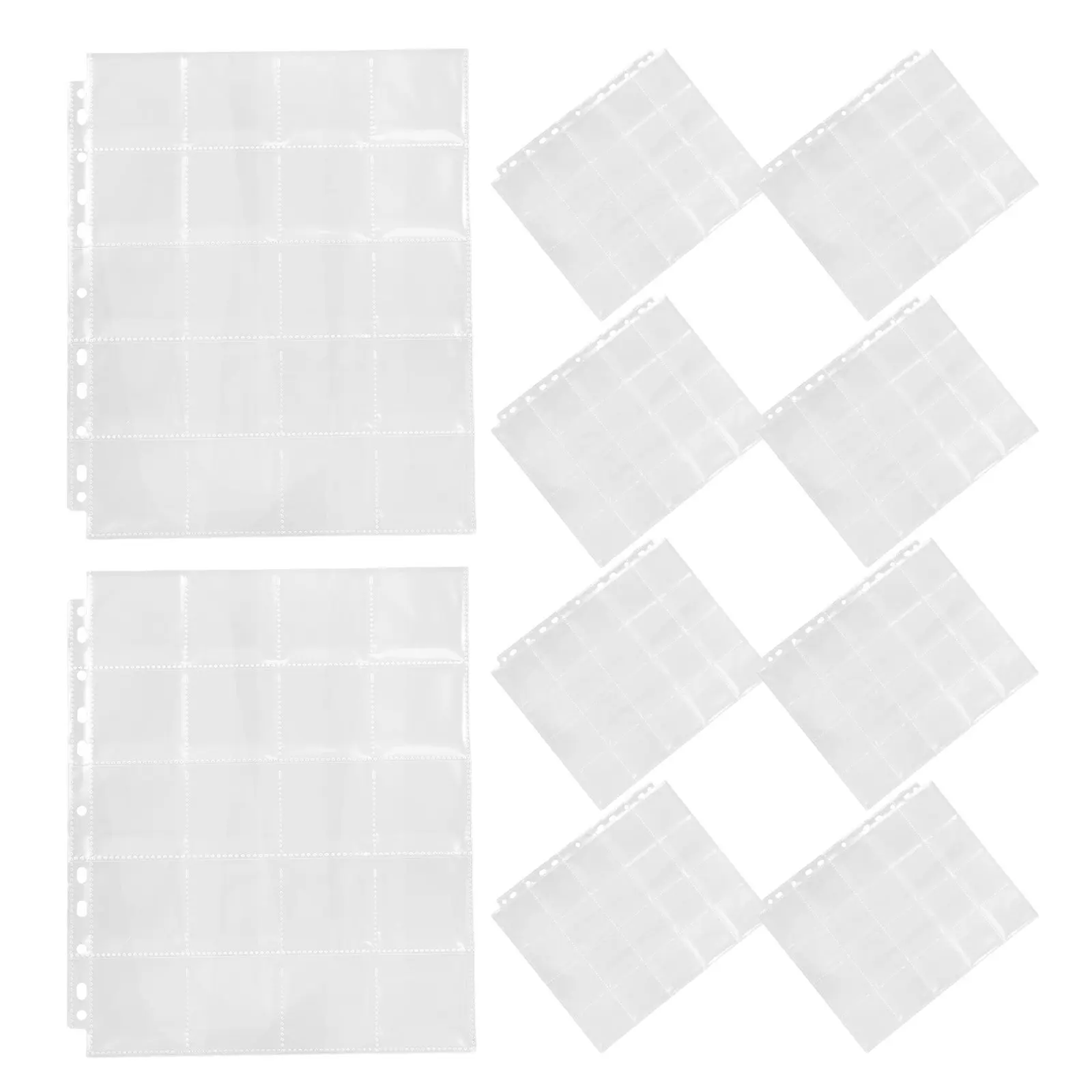 30Pcs 네거티브 필름 가방 바인더 슬리브 보관 페이지 이동식 홀 필름 네거티브 홀더 시트 보호용 정리함