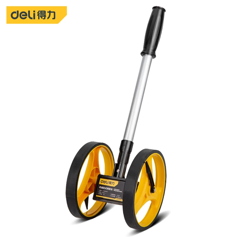 DeliRetractableHandleTwowheeledDistanceMeasuringWheelMulti