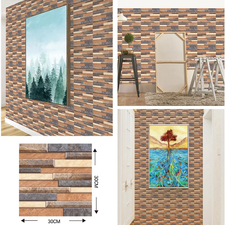 Papel de Parede Decorativo Auto-Adesivo Impermeável 12 peças - Imagem 4