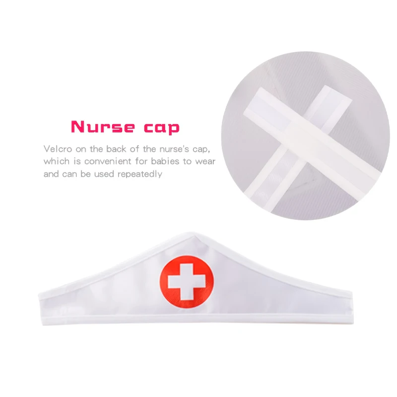 Doctor Play Set Doctor Costume Doctor Toys Kit Doctor Nurse Toys Children's Halloween Costumes Doctors White Apron Professional Performance Kindergarten Family Nurse Toys