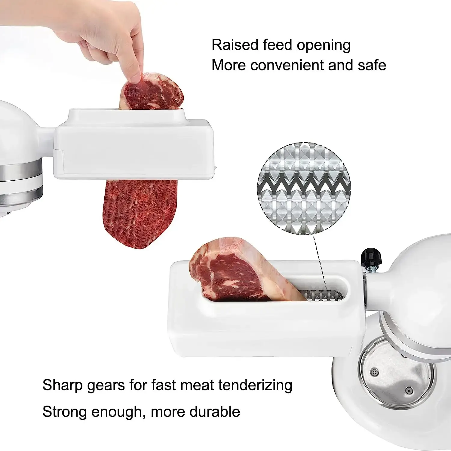 Meat Tenderizer Attachment for All KitchenAid Household Stand Mixers Mixers Accesssories Meat Tenderizers No More Jams and Brea meat tenderizer