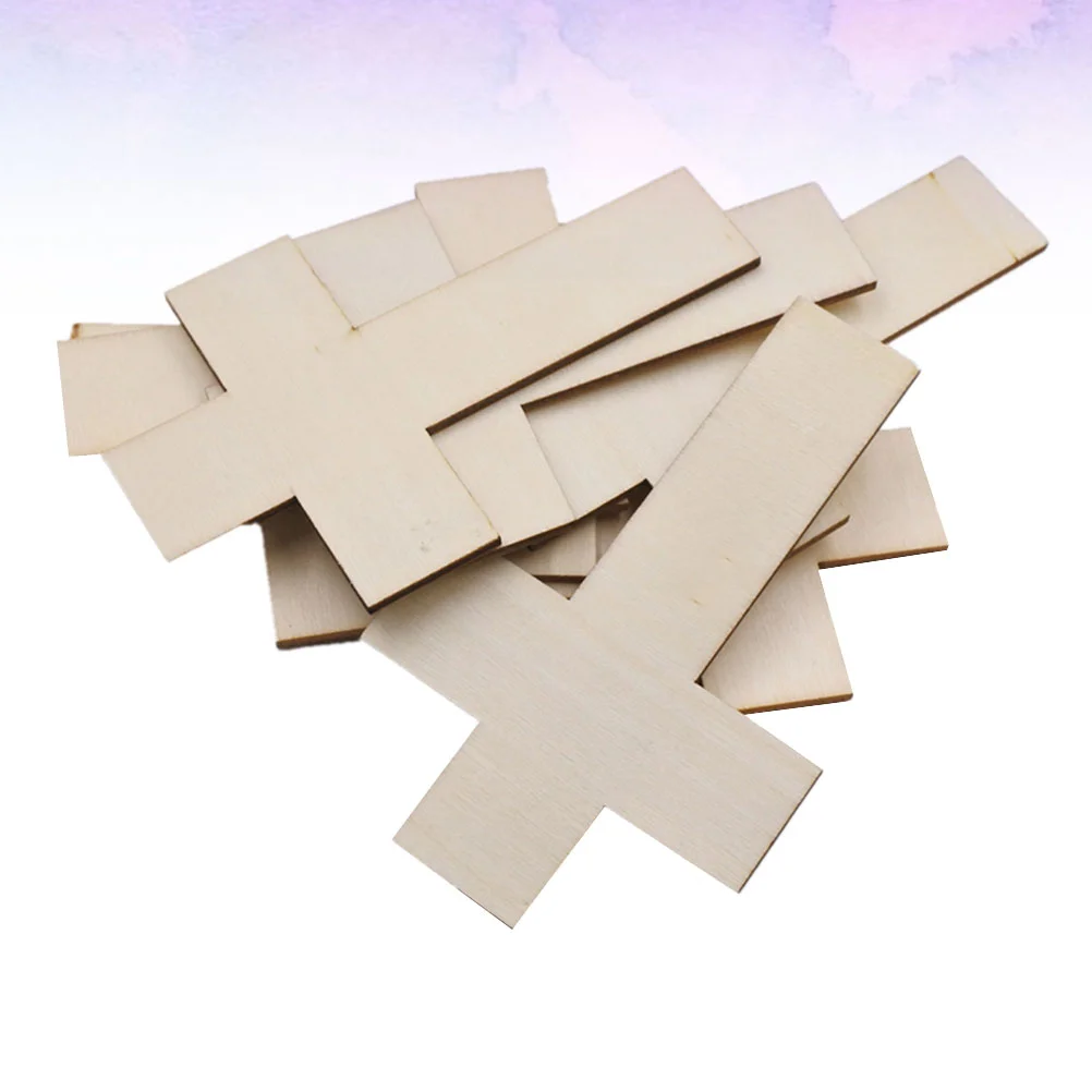 

36 Wooden Slices Unfinished Cross Wooden Pieces Crafts Ornaments Accessories for Kids Adults DIY Projects ( 11 x 7cm )