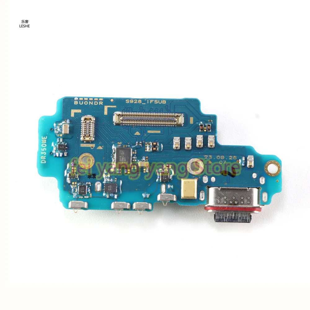 USB C타입 3.2 충전 포트 잭 도크 커넥터, 충전 보드 플렉스 케이블, 삼성 갤럭시 S24 울트라 SM-S928B S928U U1 E DS용, 45W