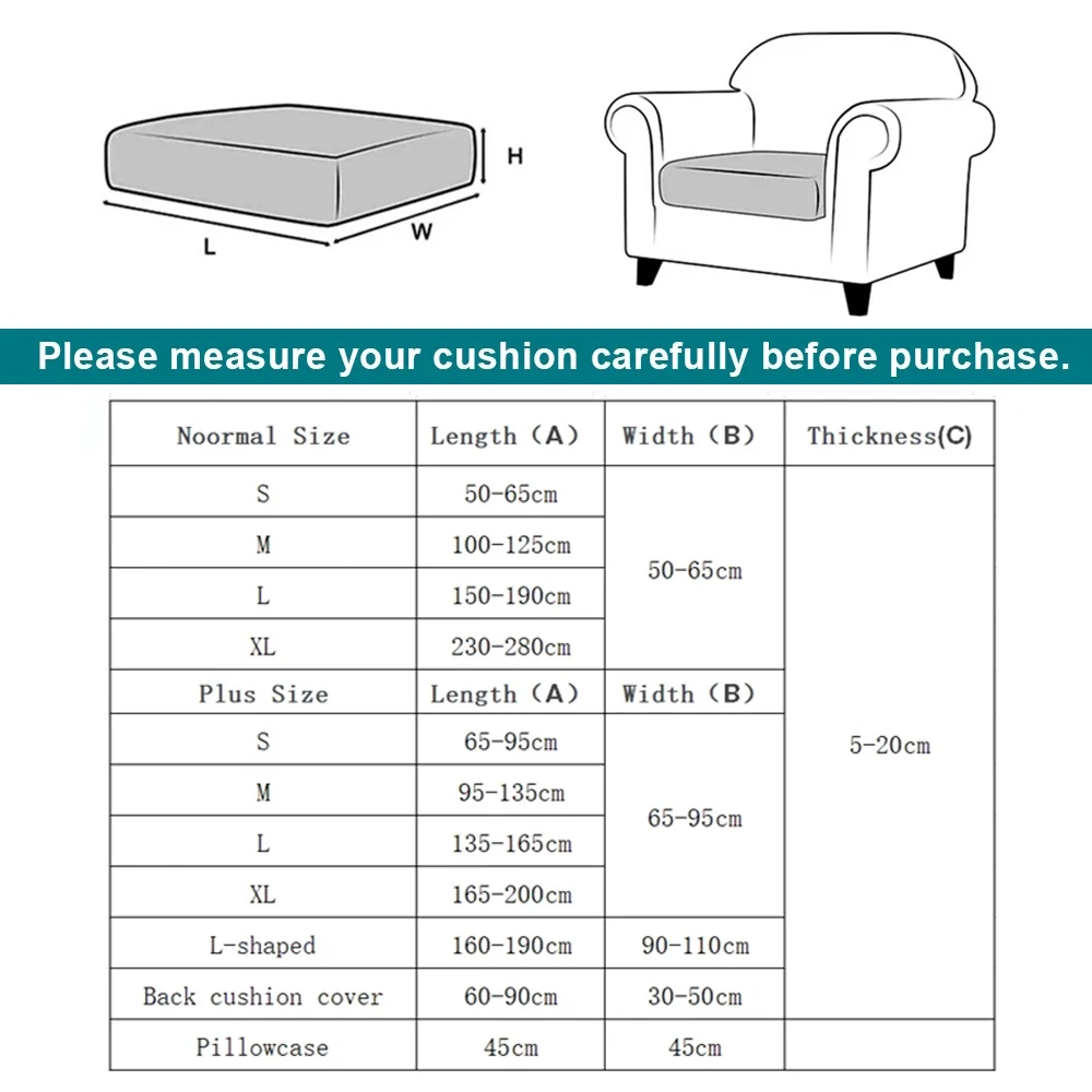 Thick Jacquard Sofa Cushion Cover Living Room Elastic Sofa Seat Covers Stretch Couch Cover Sectional Slipcover for Sofa L Shape 4