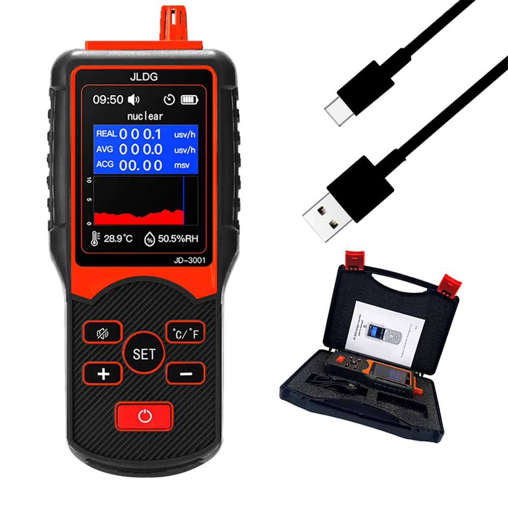 Jldg Geiger Contatore Di Radiazione Nucleare Rivelatore Y-Ray Beta Gamma Rivelatore Geiger Contatore Radioattività Rivelatore Jd-3001