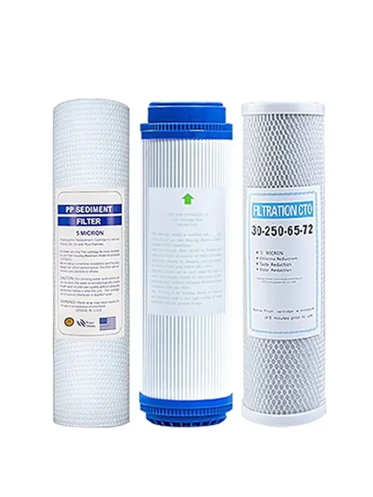 10-Inch Water Purifier Filter Filter+CTO UDF Granular Activated Carbon Cotton Filter+pp Compressed Carbon Water Purification