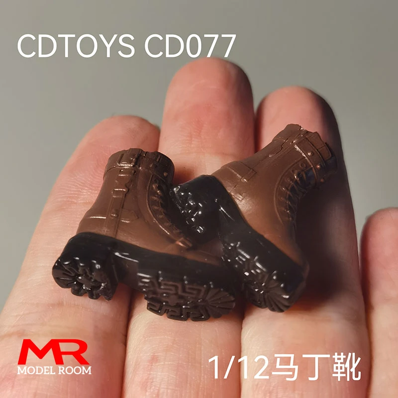 CDtoys CD049 CD077 1/12 스케일 펑크 오토바이 스타일 부츠 솔리드 슈즈 모델 6인치 솔저 탈부착 가능한 발 액션 피규어 바디용