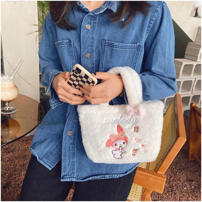 Hello Kitty Cute  Bag for Women Plush Kuromi Cinnamoroll My Melody Purses and Handbags Sanrio Kawaii Mini Bag Birthday Gifts 3