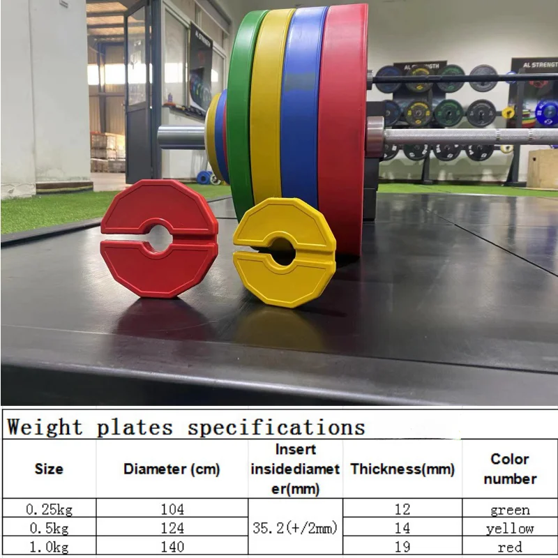 Gym Micro Plates Dumbbell fractional Weight Plate Rubber Fractional Weight Plates Add-on Change Plate 1Pc gym accessories