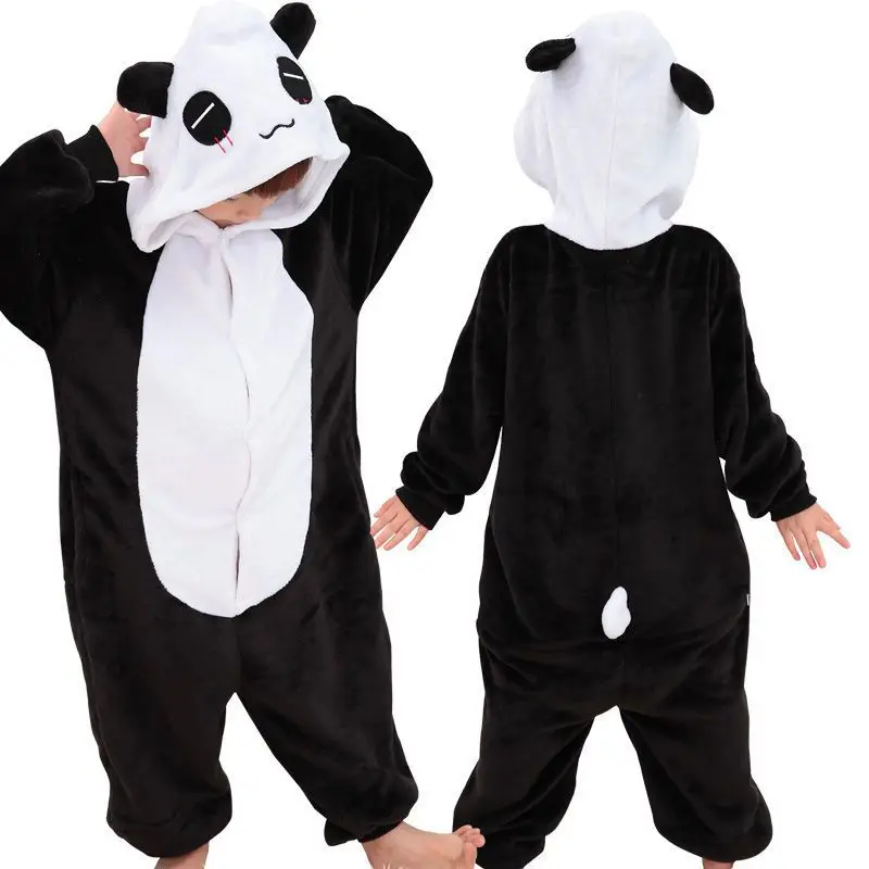 Kids Pajamas Kigurumi Dinosaur Unicorn Panda Onesie Hooded Pajamas Kids Children Animal Jumpsuit Girls Boys Cosplay Costume Anime
