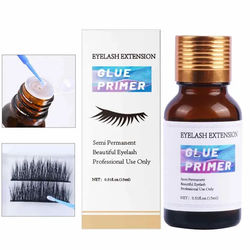 

15ml Primer For Lash Extension Strength Glue Eyelash Glue Adhesive Bonding False Eyelashes Long Lasting Fixing Agent Glue Tools