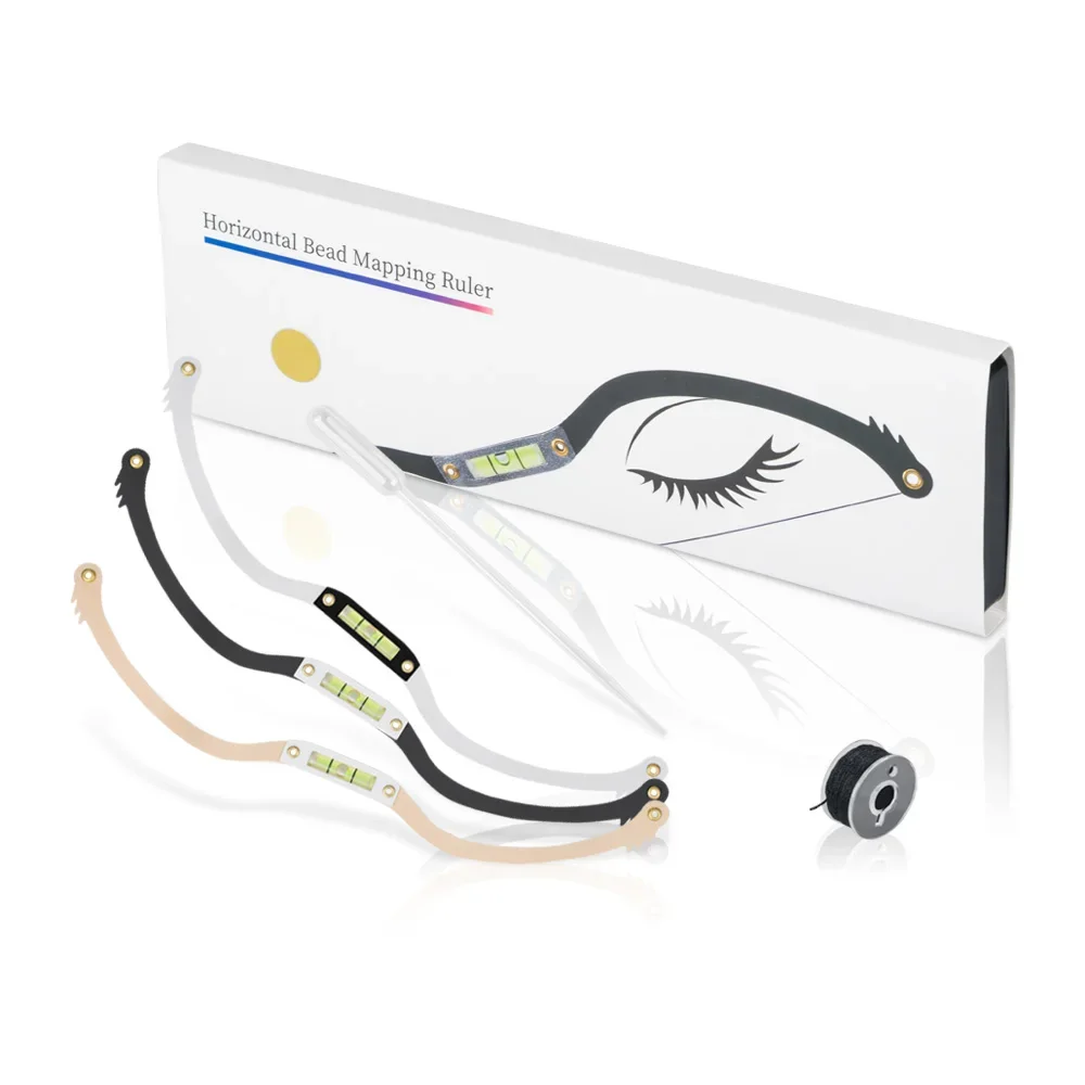 Triple Shade Precision Eyebrow Mapping Kit – Pre-Inked Microblading Measurement Tool