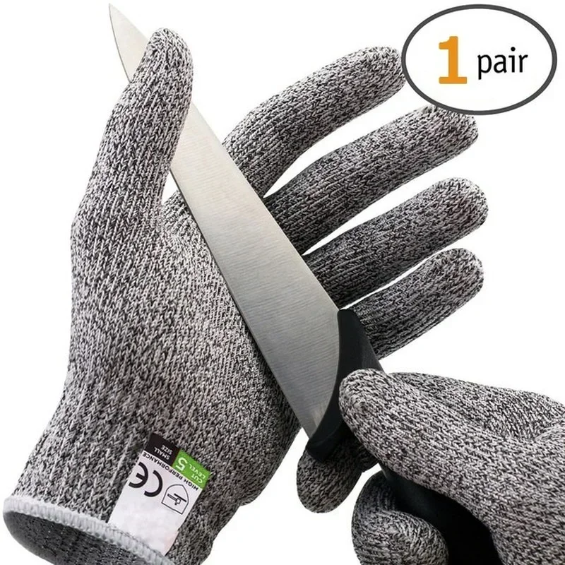 Anti-cut Gloves Level 5 Safety Cutting Proof Resistant Stab Protection for Butcher Kitchen Gardening Work