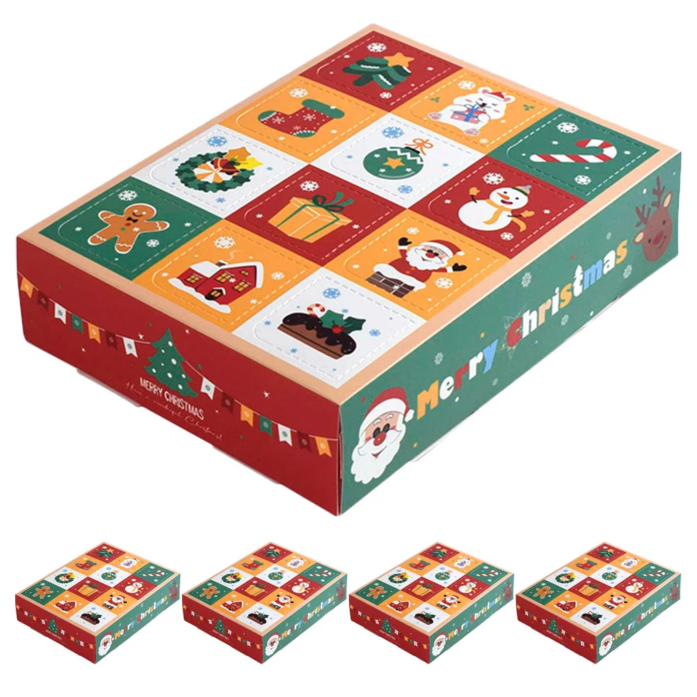 

Christmas Gift Packing Box Gift Paper Box Candy Cookies Treat Wrapping Box Xmas Party Christmas Decoration New Year