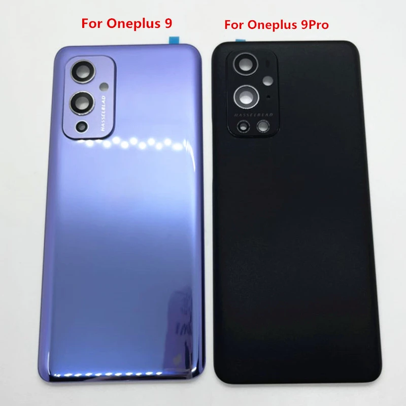 

Крышка батарейного отсека для Oneplus 9 Pro, стеклянная панель, задняя крышка корпуса, задняя крышка для Oneplus 9Pro с объективом камеры